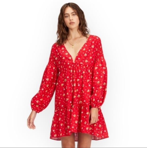 Wrangler Dresses & Skirts - Billabong x Wrangler Floral Balloon Sleeves Mini Dress